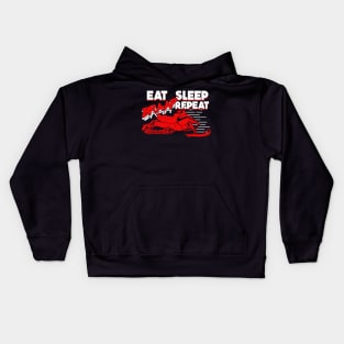 Eat Sleep Braap Repeat Snowmobiler Gift Kids Hoodie